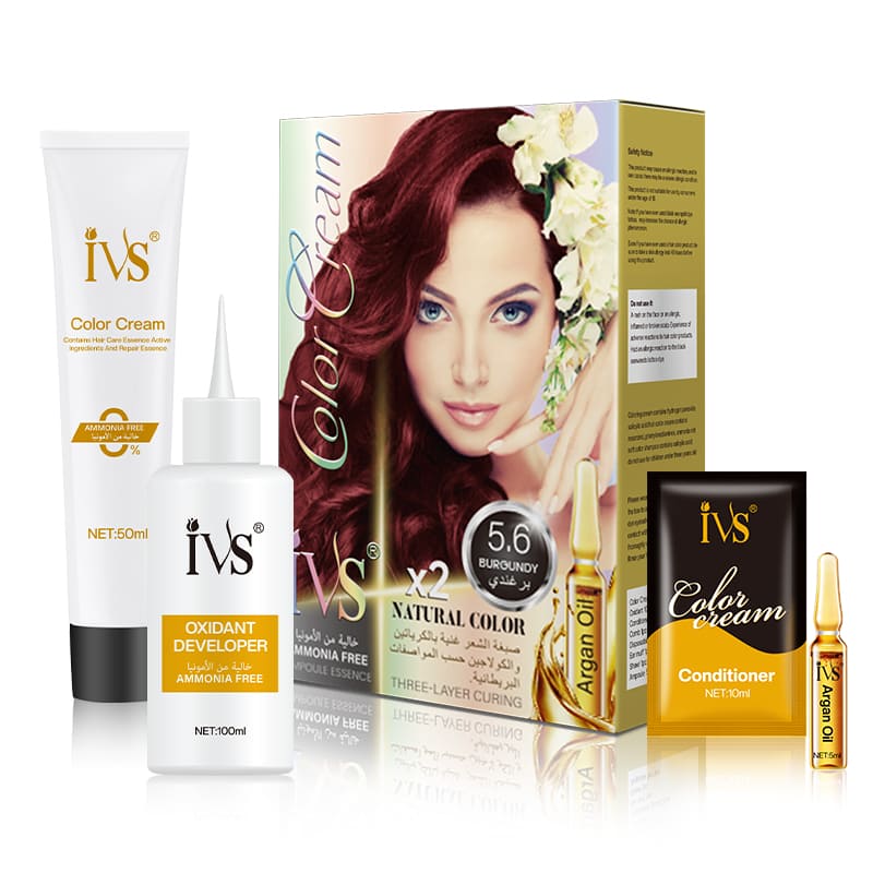 Gray coverage hair dye cream set